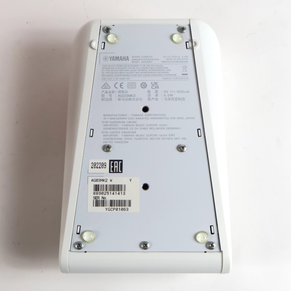 中古】 ミキサー ヤマハ YAMAHA AG03 mk2 W ライブストリーミング