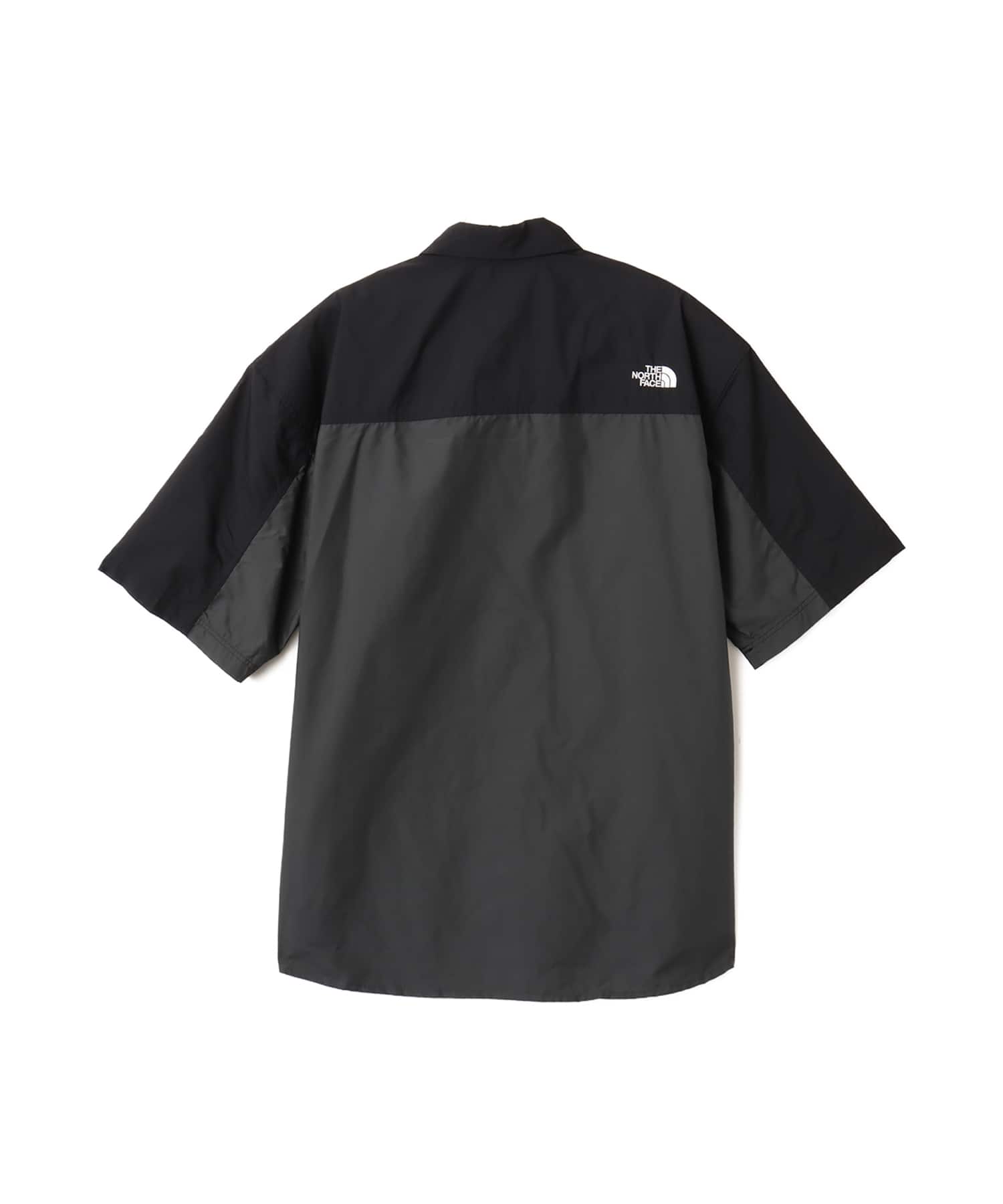 THE NORTH FACE S/S NUPTSE SHIRT ブラックxアスファルトグレー（ザ