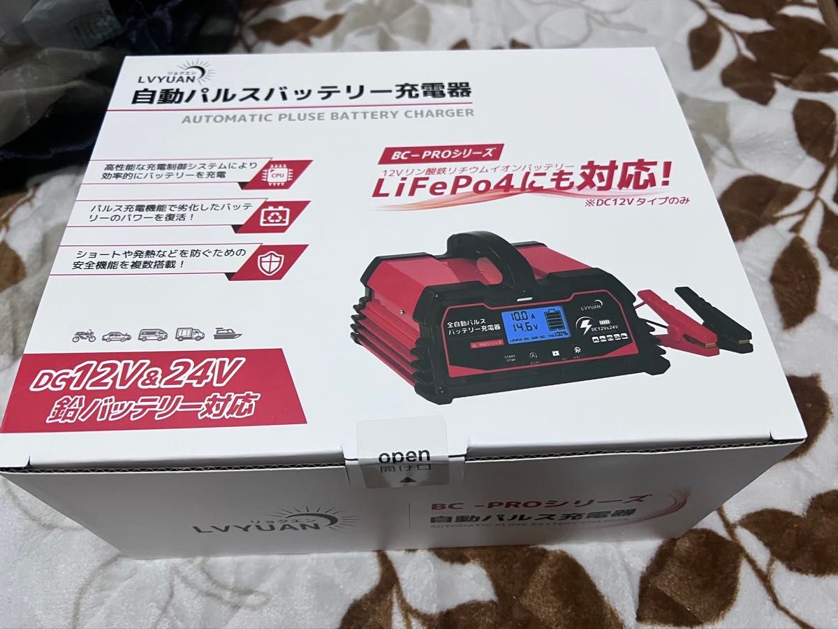 パルス充電器(正規品)YINLEADER自動パルスバッテリー充電器 DC12V 24V