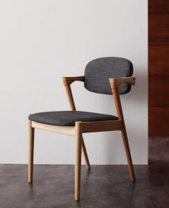 星野民藝 アームレスチェア 2脚セット 樺材 ダイニング リビング