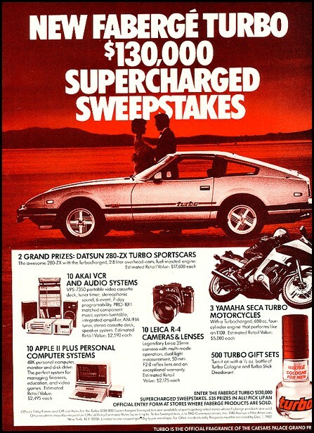 1982 Nissan 280-ZX Turbo Original Advertisement Print Art Car Ad
