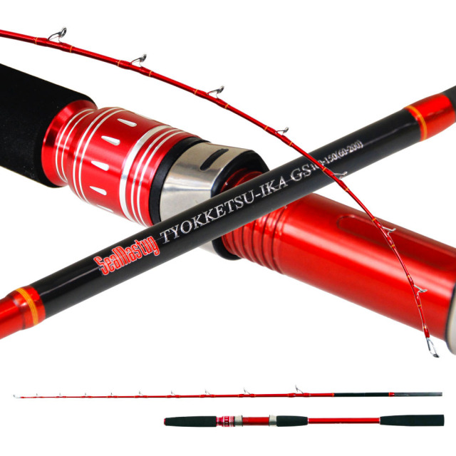 セール中]おり釣具 グラスソリッド船イカ竿 シーマスタッグ イカ直結GS