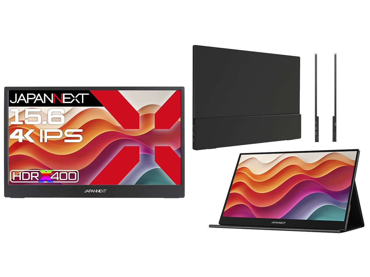 39,980円、JAPANNEXTの15.6型4Kモバイルモニター「JN-MD-IPS156U