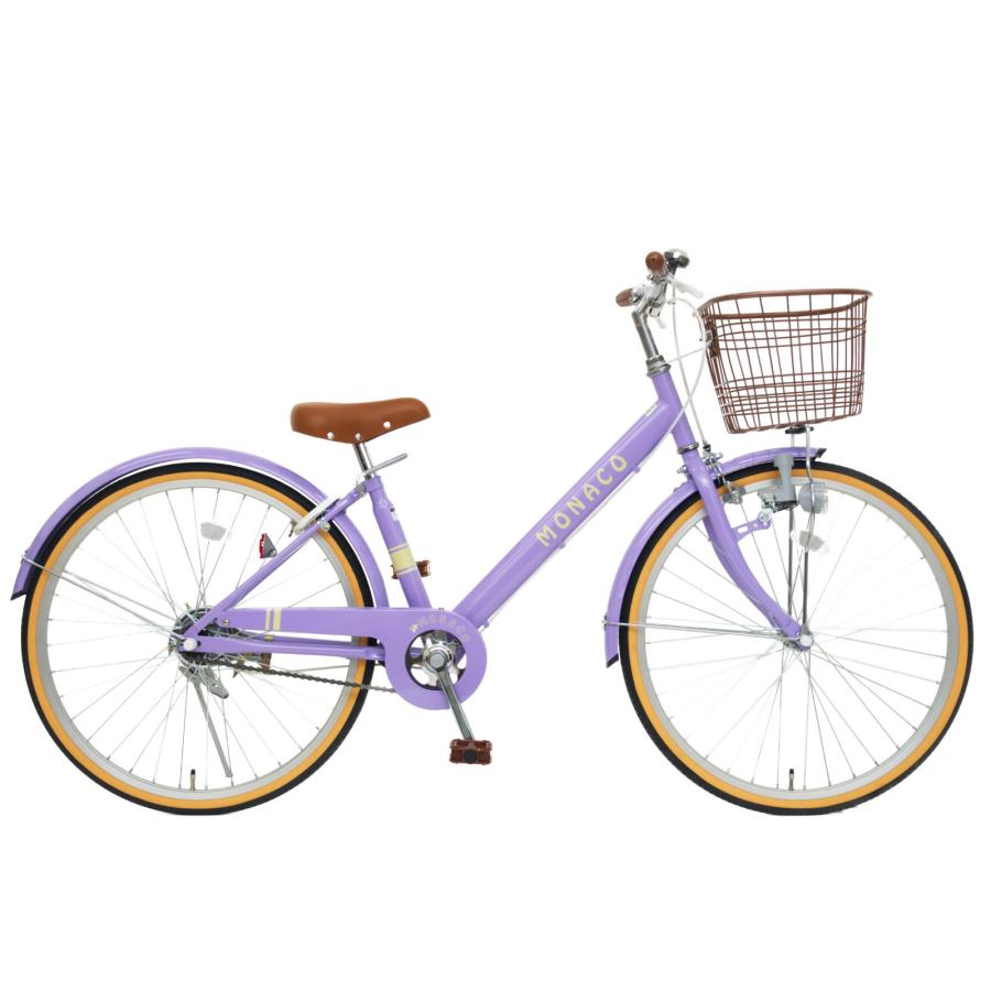 子供自転車22インチ 24インチ カゴ付 サイクリング モナコ シングル