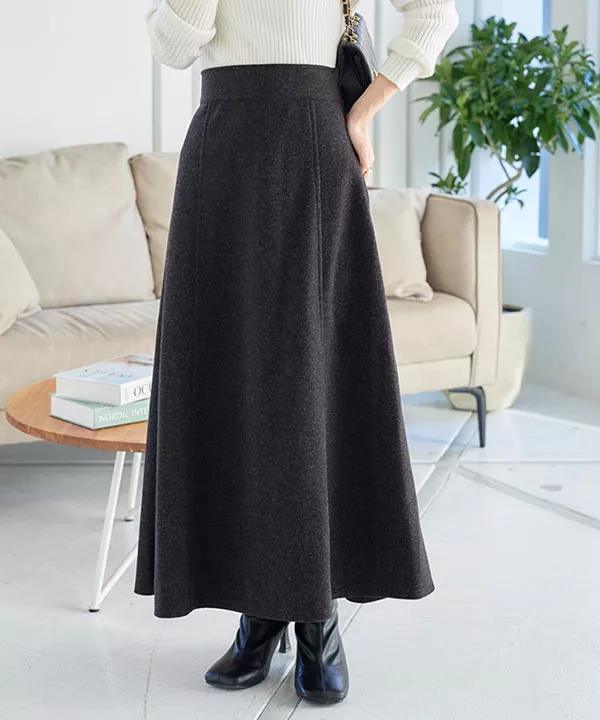 起毛ニットソーフレアスカート [M3952] - レディースファッション通販