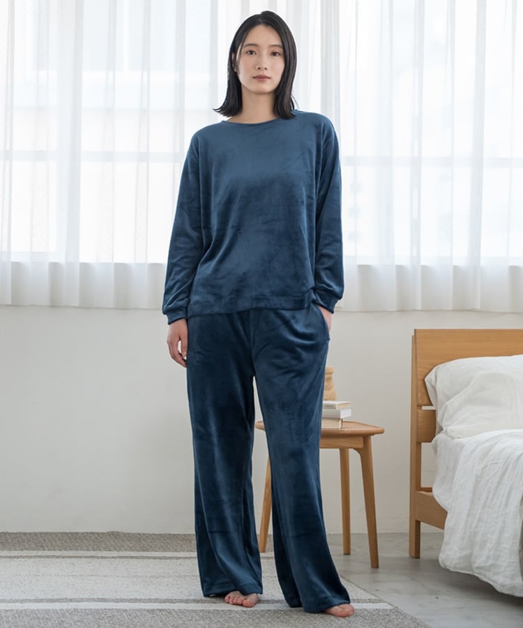 SUKALA HOME】リラックスフィルセラシャギーベロアパジャマ(M・Lサイズ