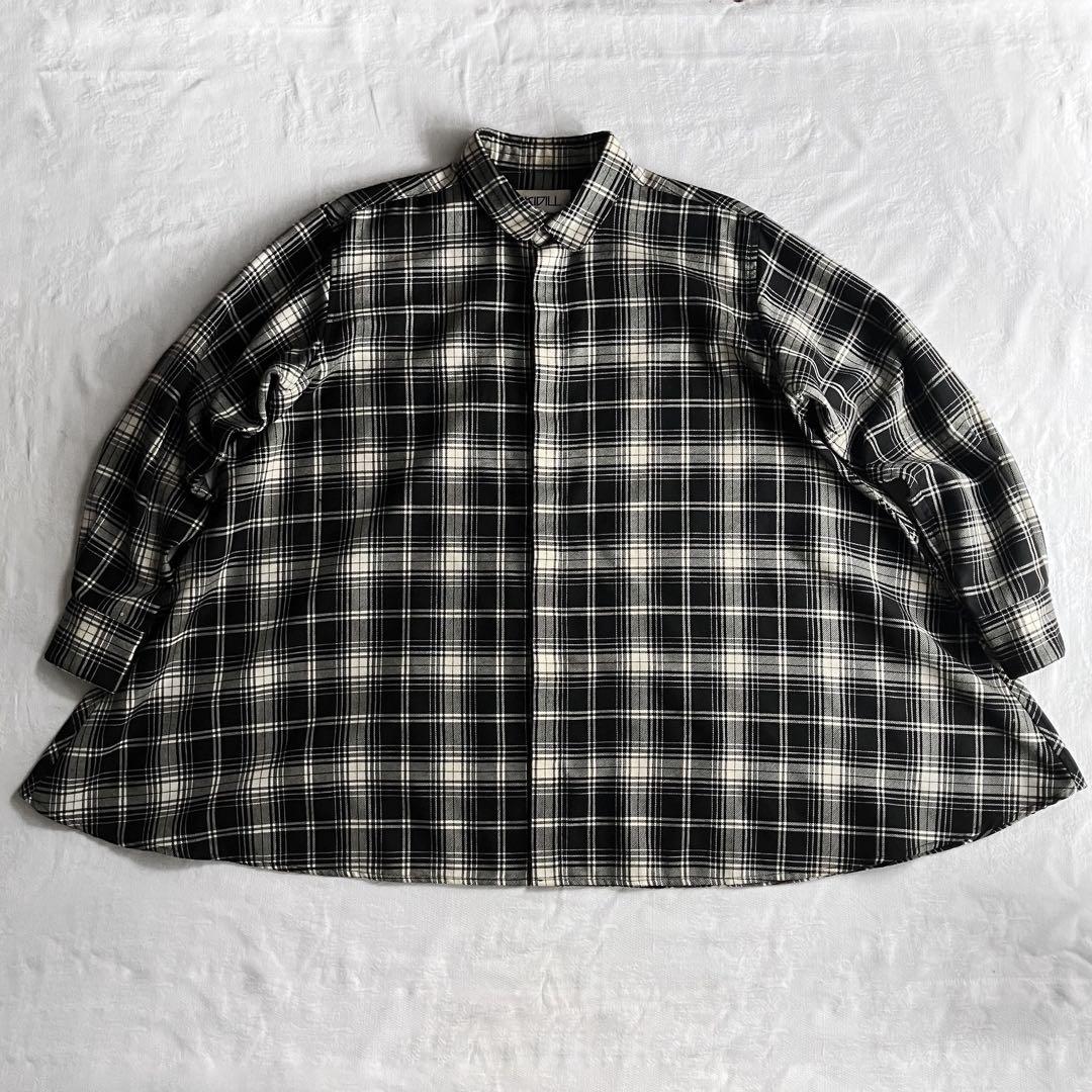 KIDILL Aライン ウール チェックシャツ　オンブレチェック KIDILL Aライン ウール チェックシャツ オンブレチェック - メルカリ
