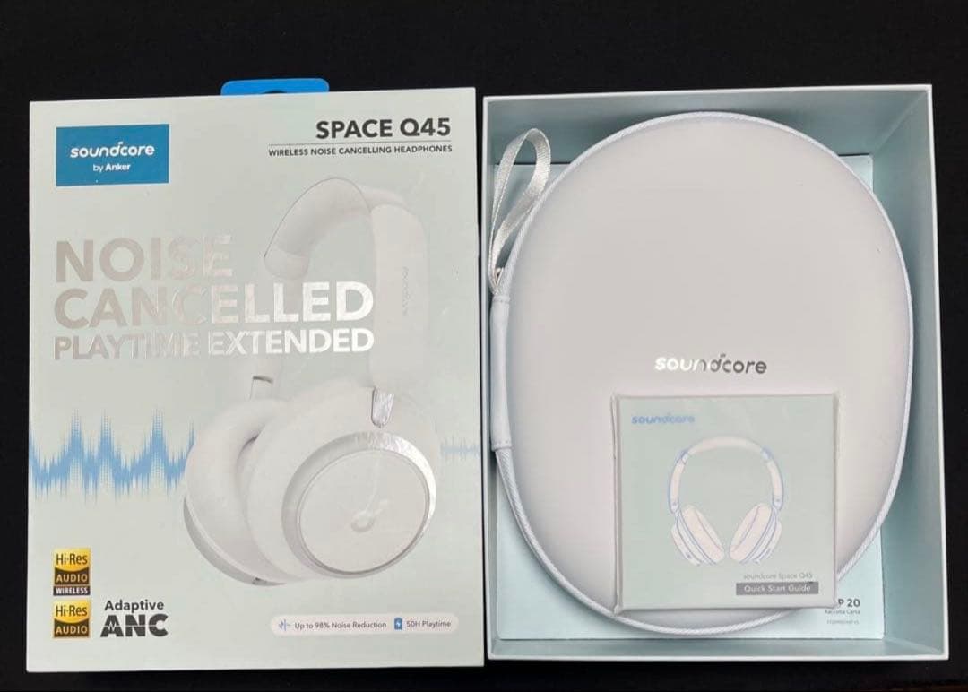 【本体美品】Anker Soundcore Space Q45 ホワイト Soundcore（Anker） ワイヤレスイヤホン Anker Soundcore Space Q45