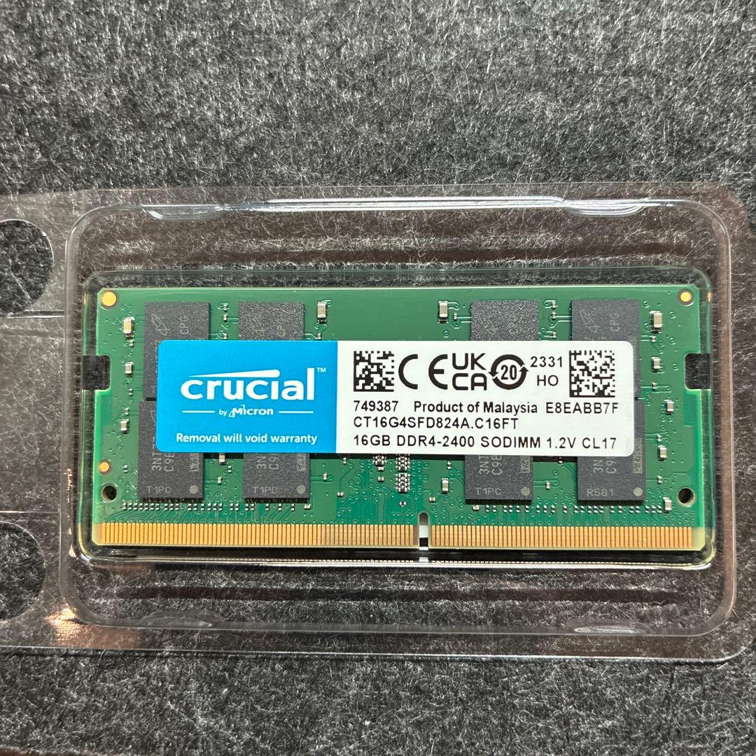 キ*ん様 Crucial 16GB DDR4-2400 SODIMM Crucial 16GB DDR4 2400 (PC4 19200) Unbuffered Memory for Apple