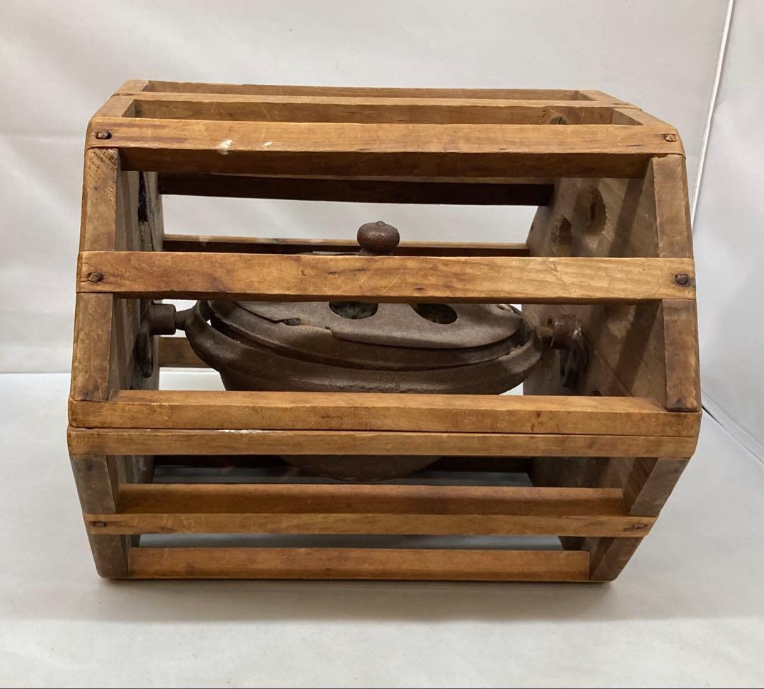 B315s 六角形回転安全炬燵 大正昭和レトロ アンティック 中金具は鉄製