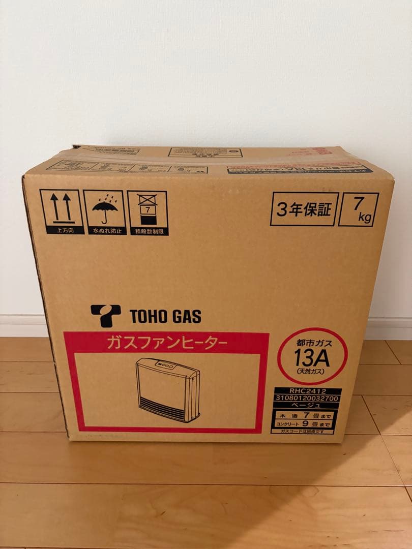 【新品未開封】Rinnai RHC2412 ガスファンヒーター　都市ガス用 リンナイ Rinnai ガスファンヒーター[都市ガス12・13A /木造14畳まで