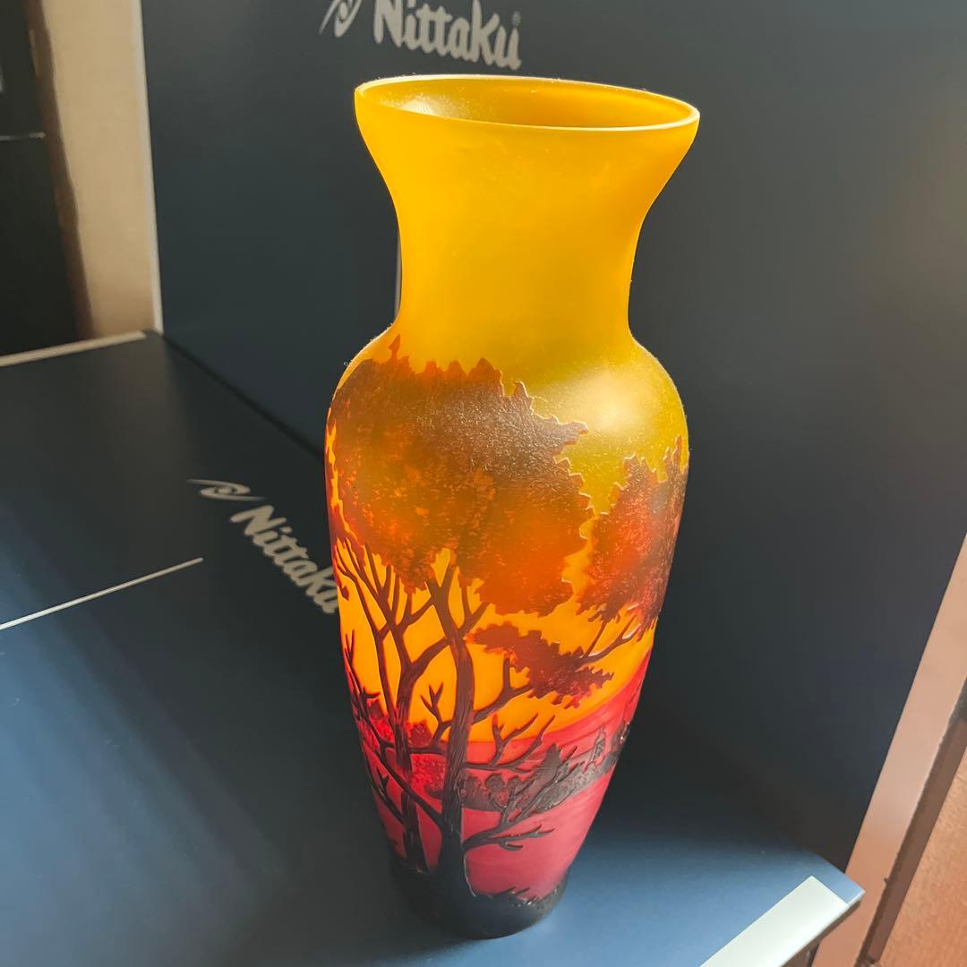 グラデーションガラス花瓶 高さ30cm Amazon.co.jp: 花瓶グラデーション青緑色ストレートボディクロージング