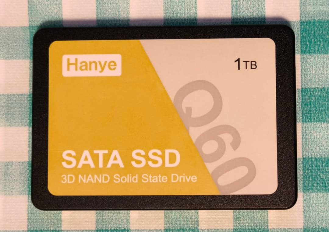 【使用時間極少】Hanye Q60 1TB SATA SSD 2.5インチ。 Hanye Hanye SSD 1TB 内蔵型 2.5インチ 7mm 3D NAND採用 SATAIII 6Gb/s