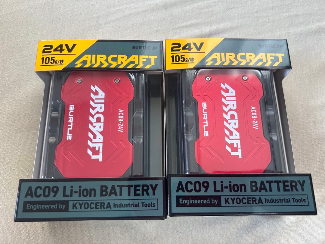 翌日発送 2025バートル エアークラフト 24Vバッテリー　レッド 2個 バートル 2025年 空調服24Vメタリックレッドバッテリー2個&レッド