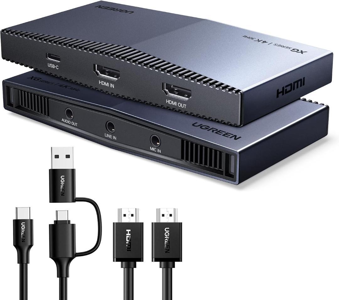 UGREEN 外付けキャプチャカード 4K@30Hzキャプチャ対応 Amazon.com: UGREEN 4K@30Hz HDMI Capture Card, Full HD 2K 30FPS